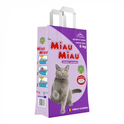 Nisip Pisici  Lavanda 6 kg MIAU MIAU