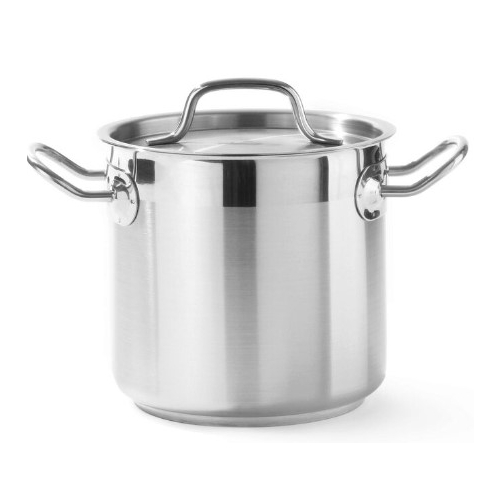 Oala cu capac 10 Lit,24 cm diametru x22 cm inaltimea , inox, gama Hendi Profi Line