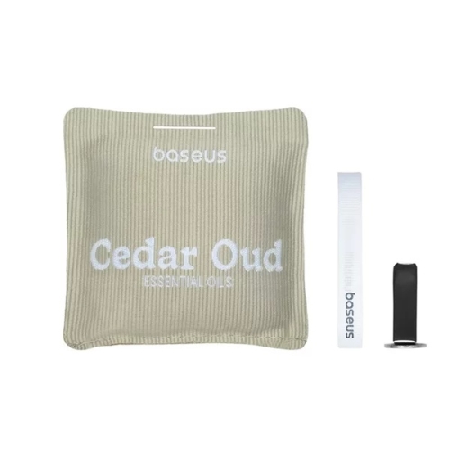 Odorizant auto Baseus Margaret Series, Cedar Oud, dimensiune 70x70 mm, Gri