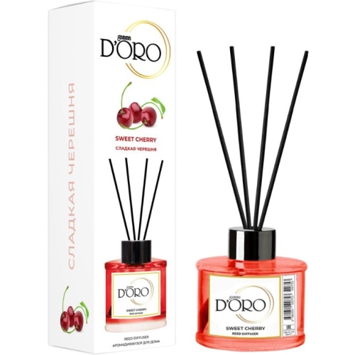 Odorizant camera cu betisoare aroma de Cirese, 120 ml, gamma D'ORO