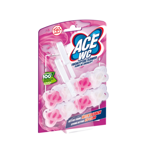Odorizant toaleta, flori de eucalipt, 2 x 48 g, Ace wc. Produs pentru curatare baie si toaleta