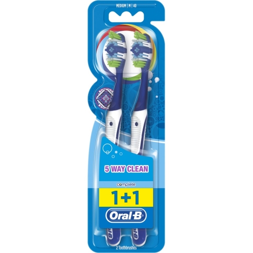 Periuta de dinti Complete 5 Way Clean 40, Medium, 1+1, Oral-B
