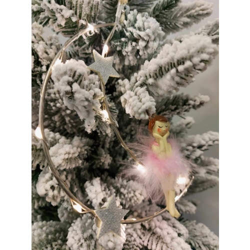  Ornament de agatat luna cu figurina si instalatie Xmas, Prosper