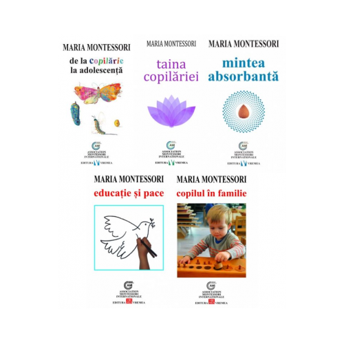  Pachet 5 carti Despre educatia, dezvoltarea, drepturile si evolutia copilului - Maria Montessori