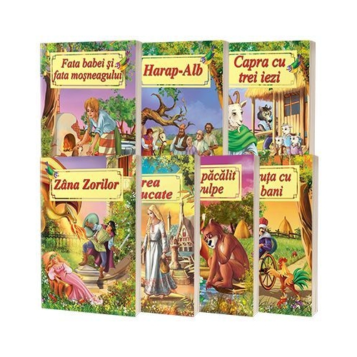 Pachet 7 carti ilustrate format A4 - Povesti de autori romani