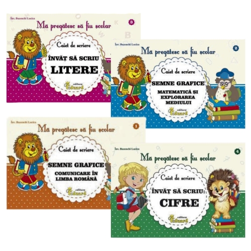 Ma pregatesc sa fiu scolar. Caiet de scriere 2. Semne grafice. Matematica si Cunosterea Mediului Â - Â Lucica Buzenchi, Eduard, Auxiliare Clasa Pregatitoare