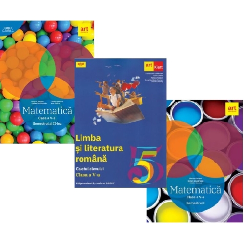 Pachet auxiliare clasa a 5-a. Culegere de Matematica. Clubul Matematicienilor semestrele 1 2 si Limba si literatura romana. Caietul elevului - Marius Perianu Florentina Samihaian