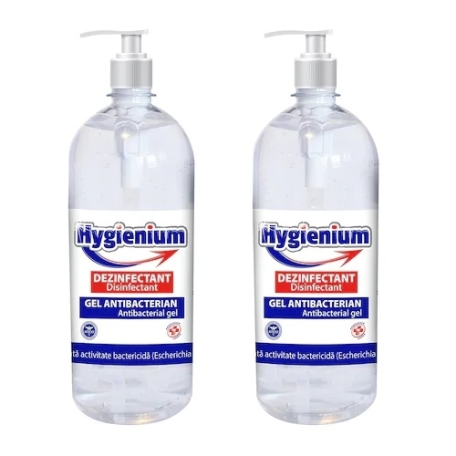 Pachet Hygienium Virucid Gel dezinfectant maini 1000 ml, avizat Ministerul Sanatatii, 2 buc