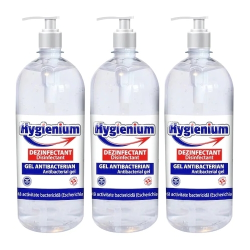 Pachet Hygienium Virucid Gel dezinfectant maini 1000 ml, avizat Ministerul Sanatatii, 3 buc