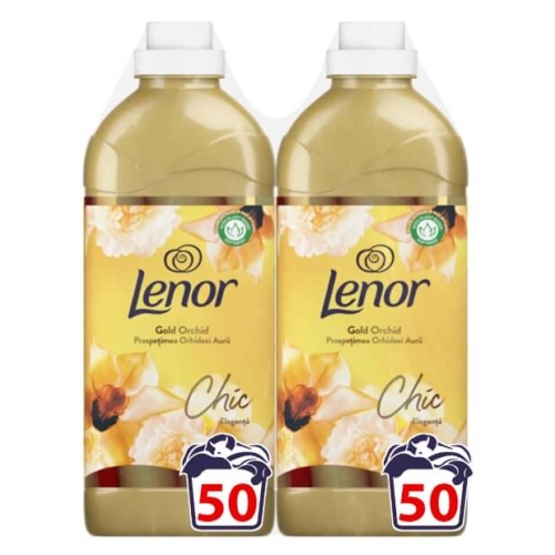 Pachet Lenor Balsam de rufe Parfumelle Gold Orchid, 50 spalari, 2x1.5Lpe grupdzc.ro✅. Descopera gama copleta de produse la oferte speciale✅!