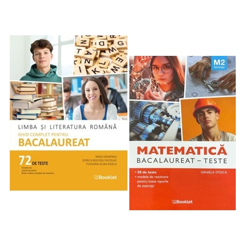 Pachet Bacalaureat 2026. Limba si literatura romana Ghid complet cu 72 teste si Matematica M2 Tehnologic. Teste - Mimi Gramnea Daniela Stoica