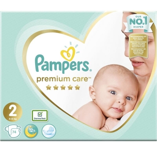 Pachet Pampers Premium Care Scutece Nr 2 (4-8 kg), 74 buc x 2