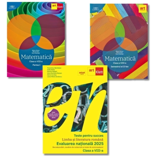 Pachet Teste pentru succes. Evaluarea Nationala Limba si Literatura Romana si Clubul Matematicienilor. Culegeri de Matematica clasa a 8-a semestrele 1 si 2 - Marius Perianu Florentina Samihaian