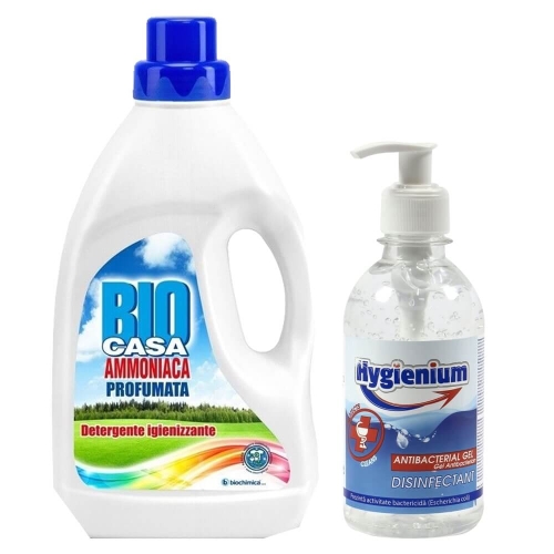 Pachetdezinfectant maini: Hygienium Gel antibacterian 300 ml + Biocasa Detergent igienizant pardoseli si suprafete, 1Lpe grupdzc.ro✅. Descopera gama copleta de produse la oferte speciale✅!