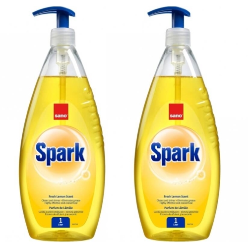 Pachet Sano Spark Detergent vase cu pompita Lamaie 2x1Lpe grupdzc.ro✅. Descopera gama copleta de produse la oferte speciale✅!