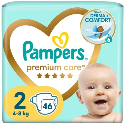 Scutece marimea 2, 4-8 kg, 46 buc Pampers - Premium Care