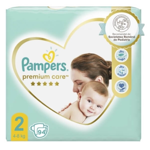 Pampers Premium Care Scutece Nr 2 (4-8 kg), 94 buc	