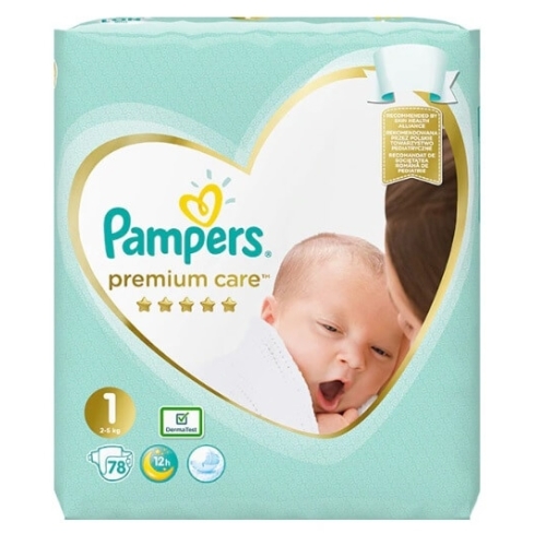 Pampers Premium Care Scutece Nr 1 (2 - 5 kg), 78 buc
