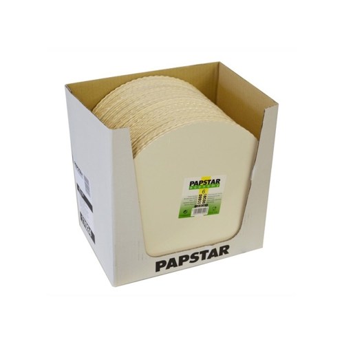 Set 6 platouri, dimensiune 280mm, carton bio, margine zimtata