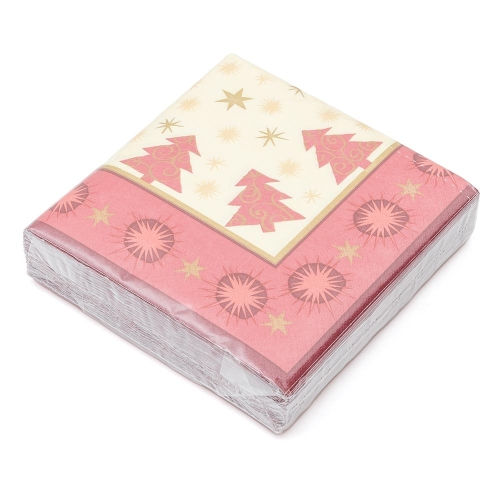 Set 40 servetele, model de craciun, cu 3 straturi