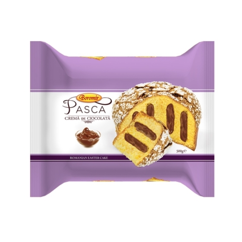 Pasca cu crema de ciocolata, 500 g, Boromir