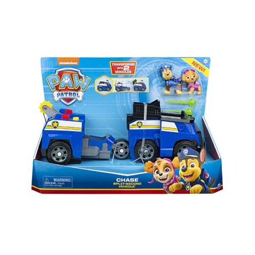 Patrula Catelusilor 2in1 Split Second Chase masina de politie