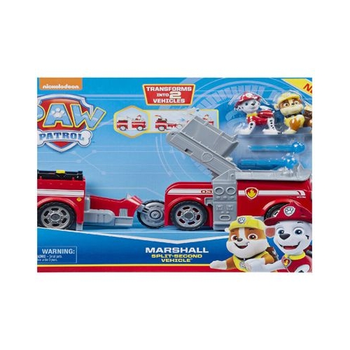 Patrula Catelusilor 2in1 Split Second Marshall masina de pompieri