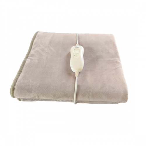 Patura electrica Zilan, dimensiuni 150x80cm, putere 60w, 3 trepte de incalzire, gri, Zilan