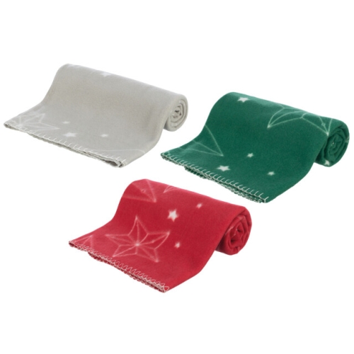 Patura Xmas, 150 × 100 cm, Rosu/Gri/Verde, Trixie