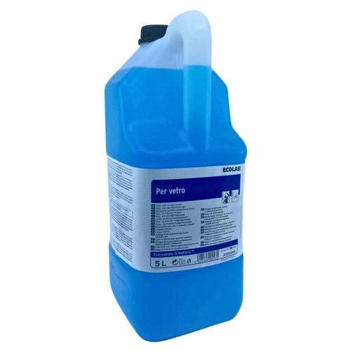 Ecolab Per Vetro Solutie de curatat geamuri si suprafete interioare, 5L. Produse de curatare pentru casa si exterior