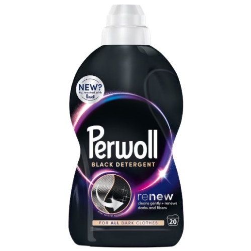 Detergent lichid pentru haine/rufe, Perwoll Renew Black, 20 spalari, 1L