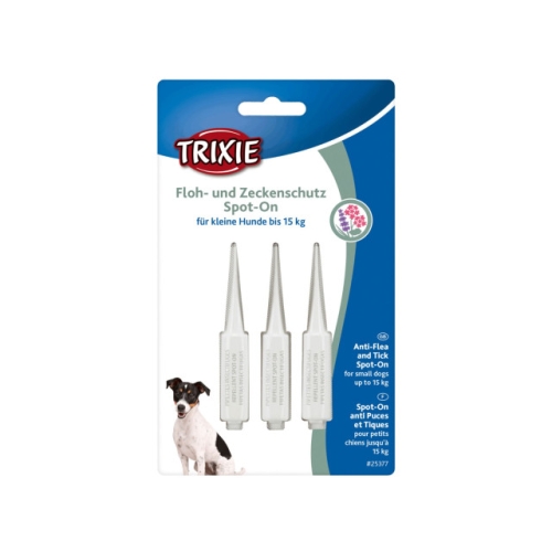Picaturi Antiparazitare Naturale Pentru Caini, Spot-On, Pana la 15 kg (de la 2 luni), 3x1.5 ml, 25377