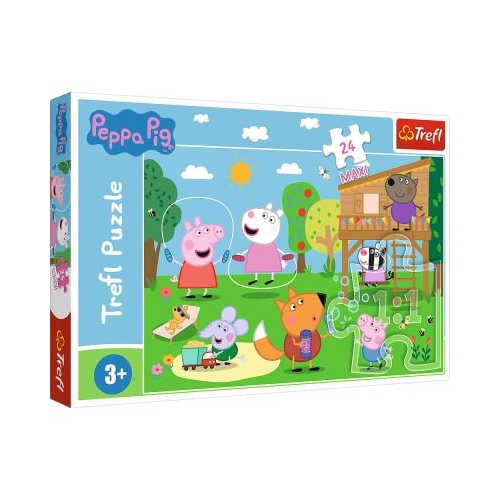 Puzzle Peppa Pig distractia din iarba 24 piese
