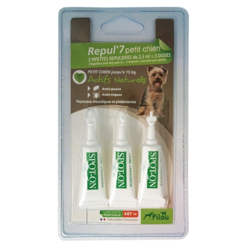 Pilou Pipeta Antiparazitara Caine Talie Mica, 3x1.5 ml