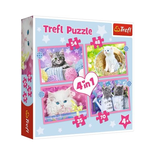 Puzzle 4in1 pisicutele dragalase