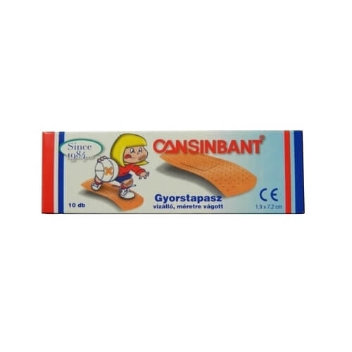 Cansinbant Plasturi rezistenti la apa 1.9 x 7.2 cm, 10 buc