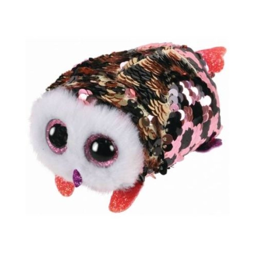 Plus 10 cm Teeny Tys Bufnita roz checks cu paiete, TY