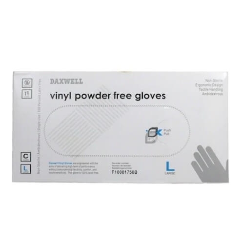 Daxwell Manusi de unica folosinta Vinyl nepudrate Marimea L, 100 buc