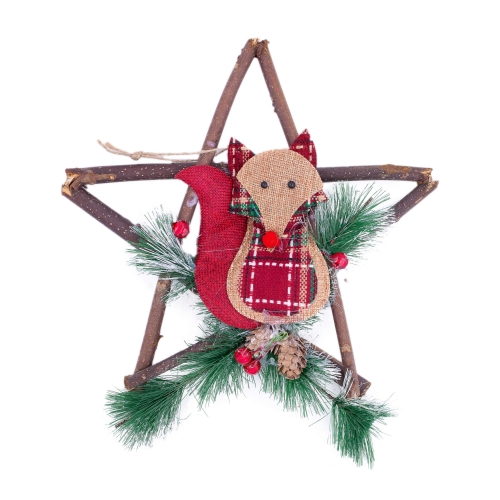 Prosper Ornament stea din nuiele cu vulpe, AY109