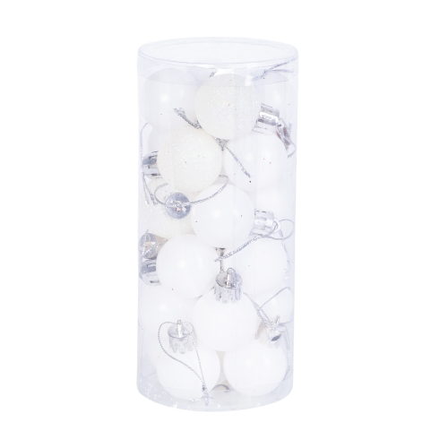 Prosper Set 24 Globulete snow XMAS, diametru 3 cm, diferite modele