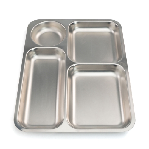 Tava inox 18/10 cu 4 compartimente, dimensiuni 400x300mm