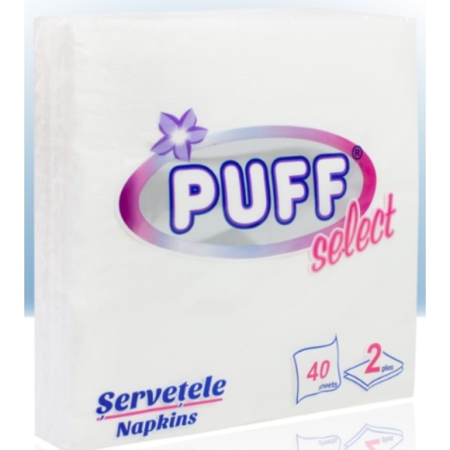Servetele de masa galben limone 33x33 cm 40 buc, Puff select