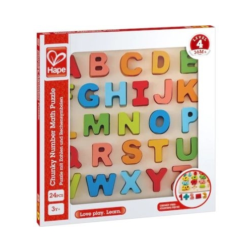Puzzle Alfabet Chunky, 24 piese, HAPE