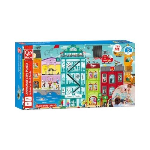 Puzzle Orasul animat, 49 piese, HAPE
