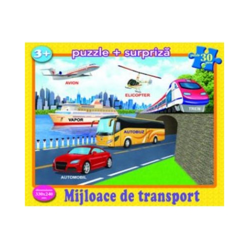 Puzzle Mijloace de transport, editura Dorinta. Puzzle pentru copii.