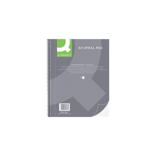 Caiet Q-Connect cu spira si micro perforatii, A4, dictando, 80 file