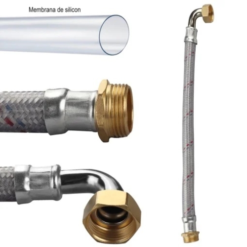 Racord cu husa PVC presiune antivibrant pentru hidrofor , 1in, lungime 50 cm ELEFANT EH-50