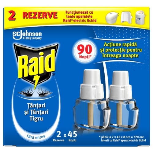 Rezerva lichid impotriva tantarilor, 2 x 27 ml, Raid