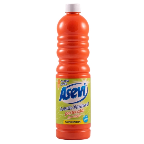 Asevi Solutie curatat podele portocala, 1L. Produs pentru igienizarea casei