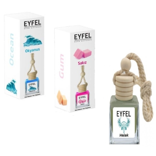 Pachet Odorizant AUTO 3 arome Ocean, Guma, Melek 3x10 ml - Eyfel